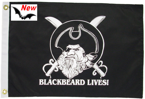 Blackbeard Lives 12"x18" Flag